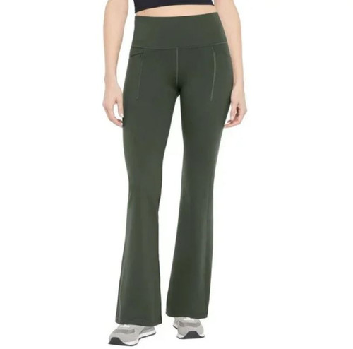 GapFit Women's Flare Legging, High Waisted Sweat Wicking, Green, Small