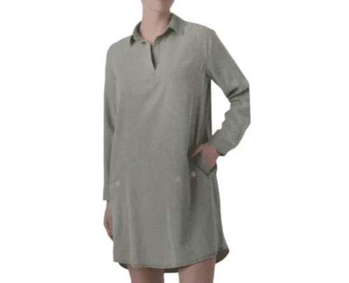 Como Vintage Women's Shirt Knee Length Dress, Seagrass, 2X-Large