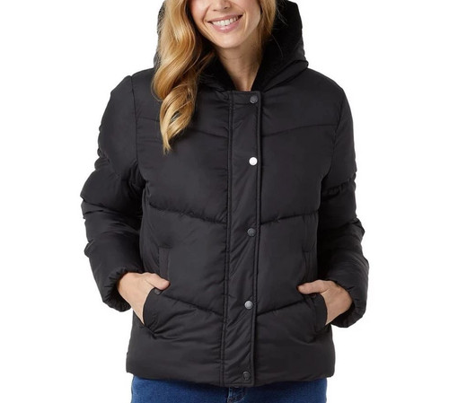 32 Degrees Heat Plush Women's Full Zip Jacket, Black, X-Large