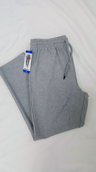 32 Degrees Men's HEAT Performance Textured Fabric Sweat Pants, Gray, Large