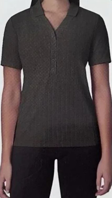 Mondetta Women's Ribbed Polo Shirt, Kambaba, Large