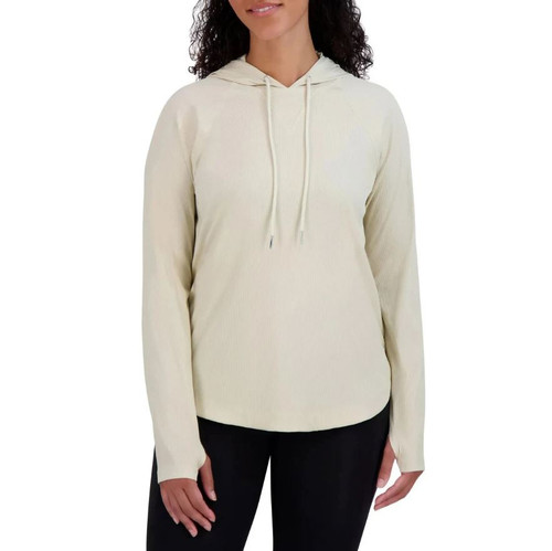 SAGE Women's Lightweight Hoodie, Long Sleeve, Tan, Small