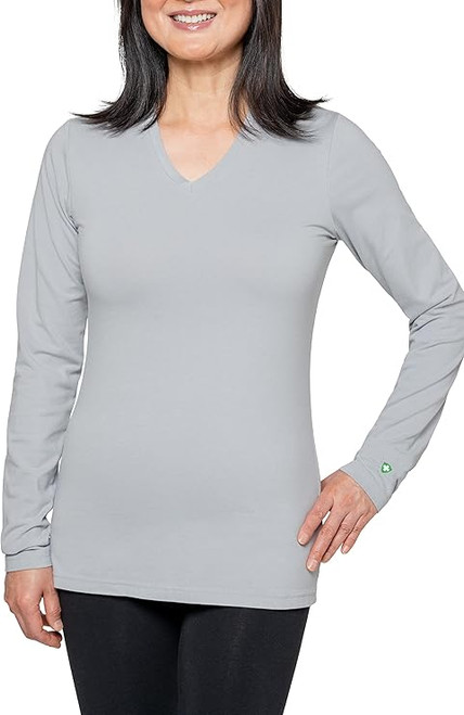 Insect Shield Women's UPF 30+ Dri-Balance Insect Repellent Long Sleeve V-Neck T-Shirt