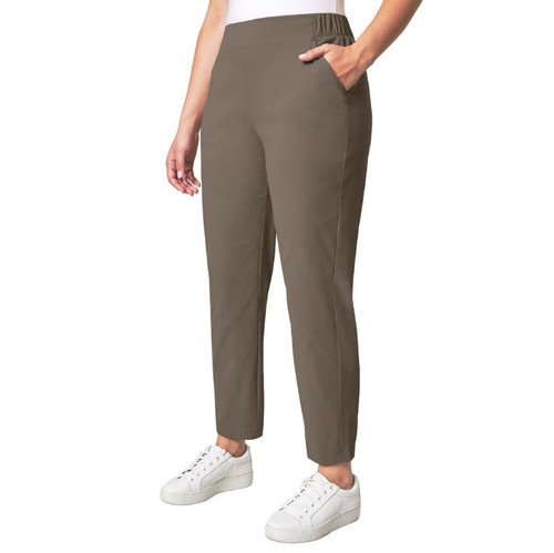 Modern Ambition Women's High Rise Travel Pant, Brown, Large