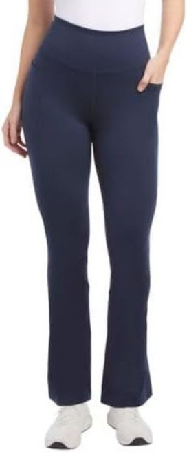 Jockey Women's High Waisted Yoga Pants, Boot Cut Flare Leg, Neo Navy, X-Small