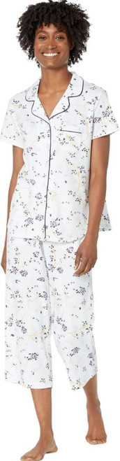 Karen Neuburger Short Sleeve Girlfriend Capris PJ Set, Blue Sky, Petite Medium