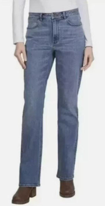 Wrangler Women's High Rise Bootcut Free To stretch Jeans, Blue, 10