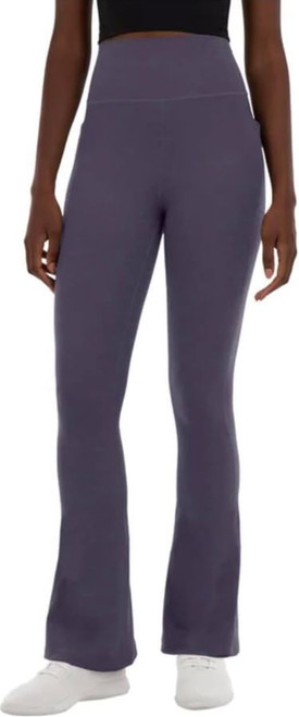 Kirkland Signature Women's Stretch Brushed Mini Flare Yoga Pant, Purple, X-Small