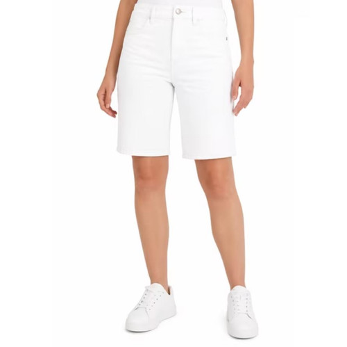 Wrangler Women's High Rise Denim Shorts, White, 14