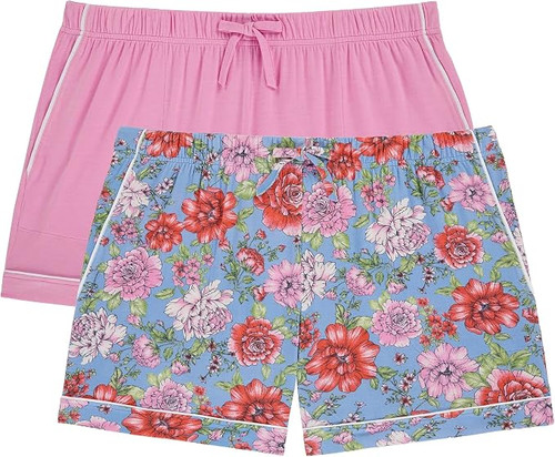 Room Service Womens 2 Pack Lightweight Modal Lounge Short, Large