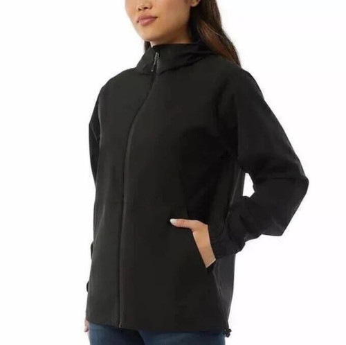32 Degrees Unisex Waterproof Lightweight Rain Jacket, Black, L/XL