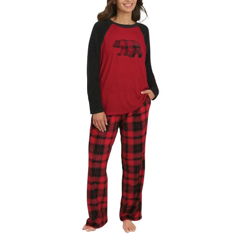 Eddie Bauer Family Pajamas Women's 2-Piece Pajama Set, Red, X-Large