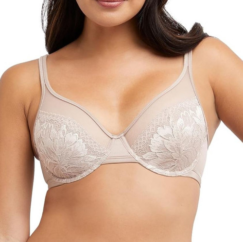 Bali Women's One Smooth U Lace Minimizer Bra, Evening Blush, 42D