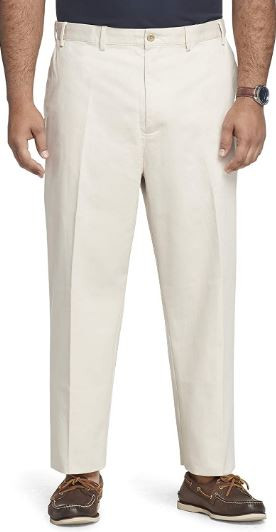 IZOD Men's Big & Tall Big and Tall Flat Front Extended Twill Pant