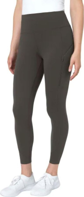 Mondetta Women's Moisture Wicking Cropped Legging Pant, Gray, Medium