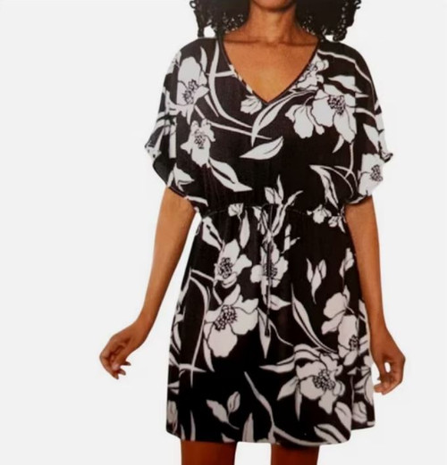 Mario Serrani Women's Beach Swimwear Cover-Up, Black, Medium