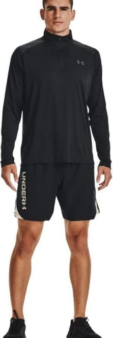 Under Armour Men's Tech 2.0 Half-Zip Long Sleeve, Black, Small