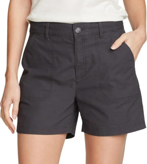 Eddie Bauer Women's Adventurer Stretch Ripstop Shorts, Black, 16
