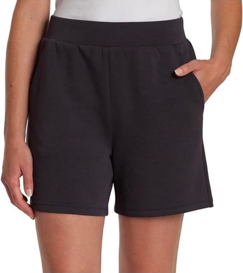 LazyPants Women's Luxe Pull On Short, Dark Gray, Small
