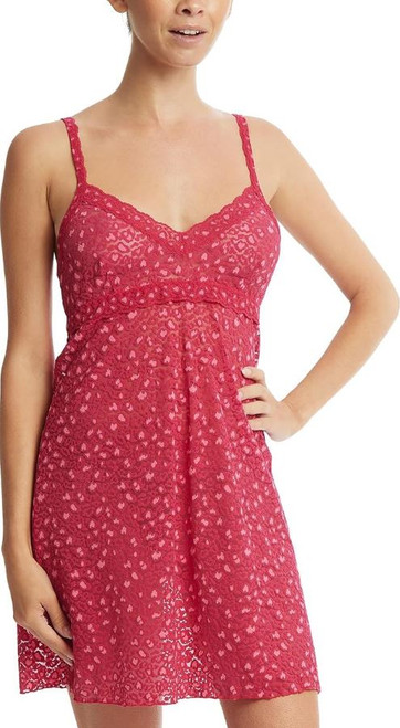 Hanky Panky Women's Cross-Dye Leopard Chemise, Berry Sangria, Small