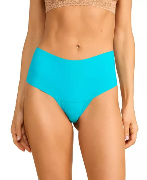 Hanky Panky Women's Breathe Godiva Hi Rise Thong, Fresh Teal Blue, 2X