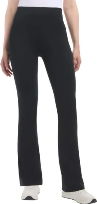 Jockey Women's High Rise Flared Legging Yoga Pant, Black Salt, Small