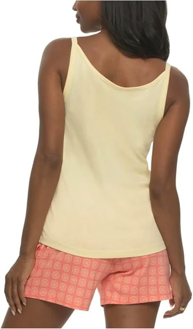 Felina Women's 4 Piece Cotton PJ Sleep Set, Tee, Tank, Short, and Pant, Large