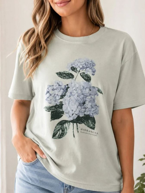 Scotch & Soda Women's Floral Patchwork Graphic T-Shirt, Green, X-Large