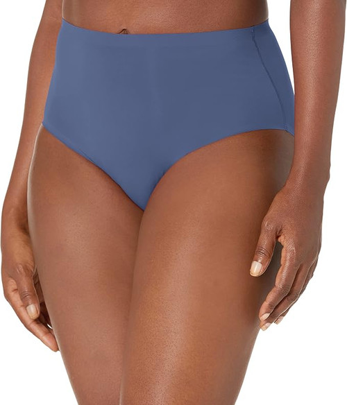 Bali Women's Comfort Revolution EasyLite Brief Panty, Chambray Blue, Large