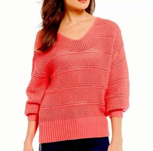 Tommy Bahama Women's Channel Isle Cotton V-Neck, Tutti Frutti, Large