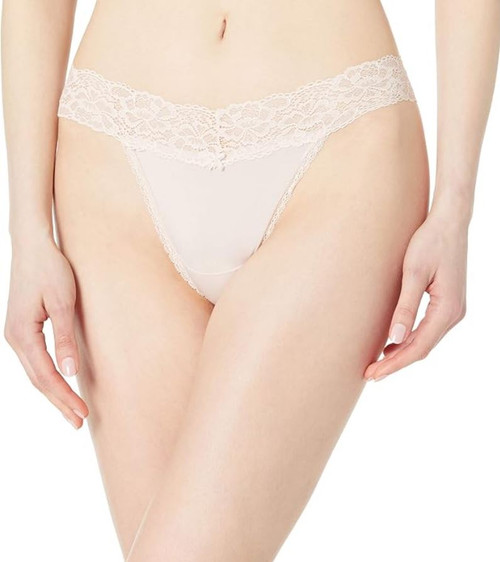 Maidenform Women's Dream with Lace Thong Panty, Sandshell, X-Large