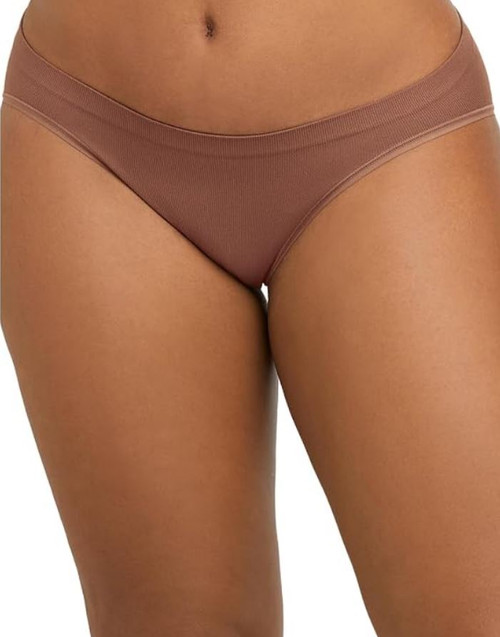 Maidenform Women's Pure Comfort Seamless Bikini, Bronzed Chestnut, Small