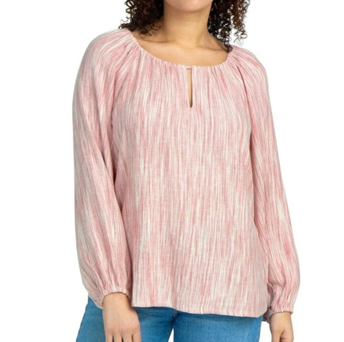 Boston Traders Women's Long Sleeve Blouse, Red, Medium