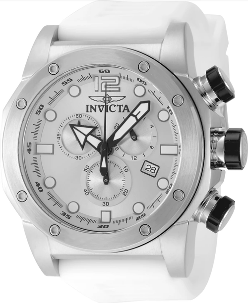 Invicta Sea Hunter Men Watch, Silver/White