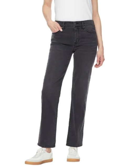 Hudson Los Angeles Mid Rise Straight Jean, Premium Stretch Denim, Night Time, 10