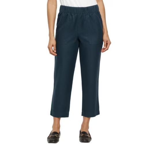 Banana Republic Women's Tapered Crop Pant, Navy, X-Small
