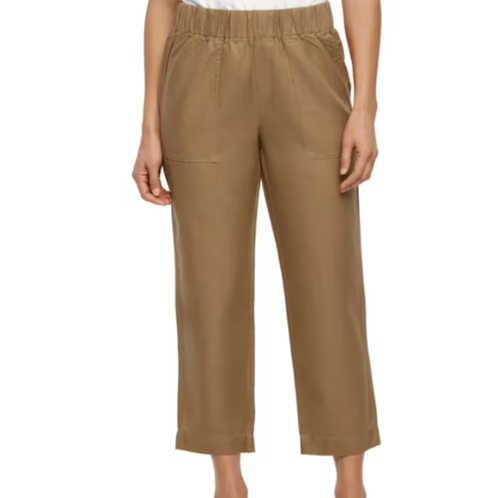 Banana Republic Women's Tapered Crop Pant, Tan, X-Large
