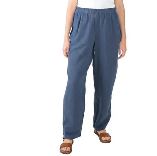 Coldwater Creek Women's Cotton Gauze Pant, Blue, 2X-Large