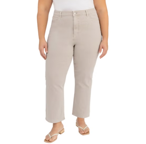 BLANKNYC Women's High Rise Straight Leg Pant, Tan, 14/34