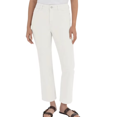 BLANKNYC Women's High Rise Straight Leg Pant, White, 6/28