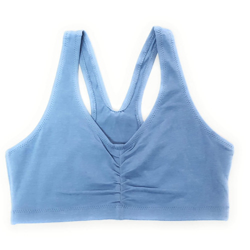 Hanes Women's Cozy Seamless Wire-Free Bra, Denim Blue Heather, Large