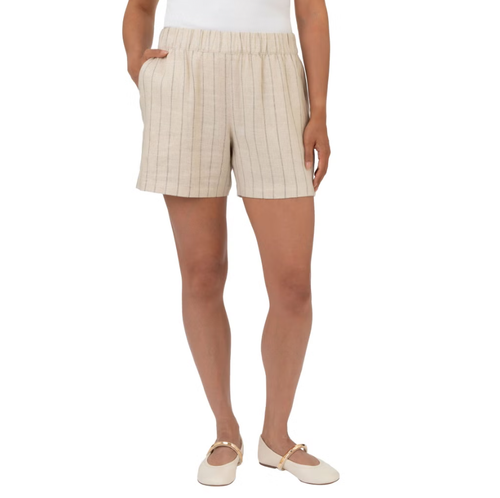 BLANKNYC Women's Linen Blend Short 5" Inseam, Multi, Medium