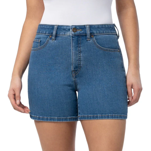 Parasuco Jeans Women's High Rise Denim Short, Blue, 4