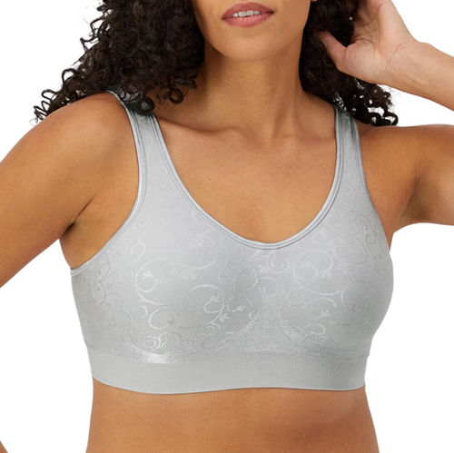 Bali Women's Full Coverage Comfort Revolution Wireless Bra, Crystal Grey Swirl, 3X-Large