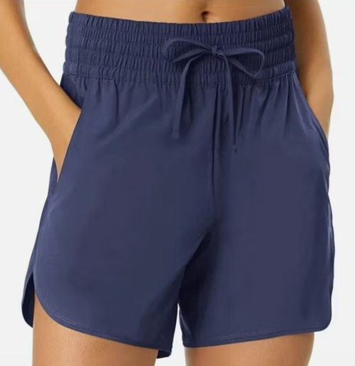 Lands' End Women's Quick-Dry UPF 50 Athletic Shorts, Navy, X-Small