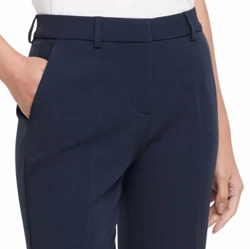 Express Women's Ankle Pant, Straight Leg, Navy, 8