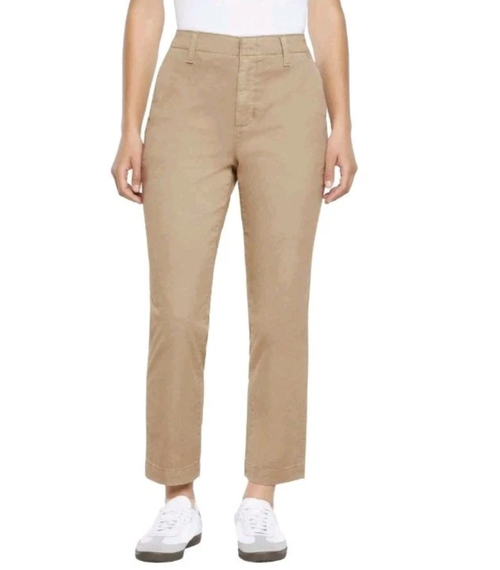 Gap Women's Stretch Cotton Slim Ankle Pants, Tan, 10
