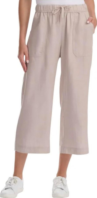 Splendid Women's Pull-On Wide Leg Crop Ankle Pant, Khaki, 2X-Large