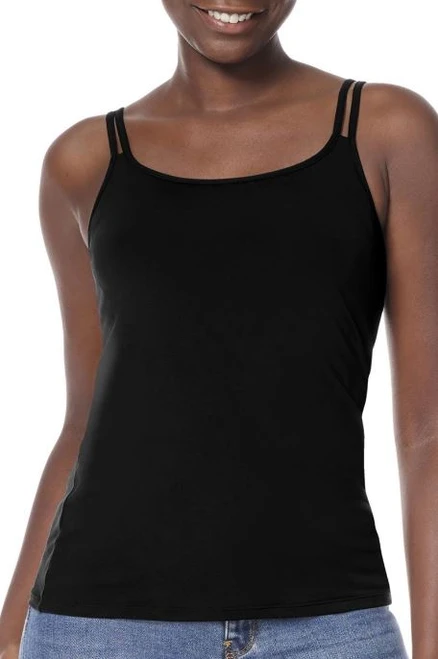 Amoena Women's Valletta Tall Camisole Bra Top, Black, 16