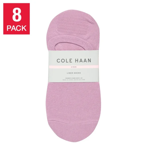 Cole Haan Women's Liner Sock, 8-pair, Multicolor, 4-10